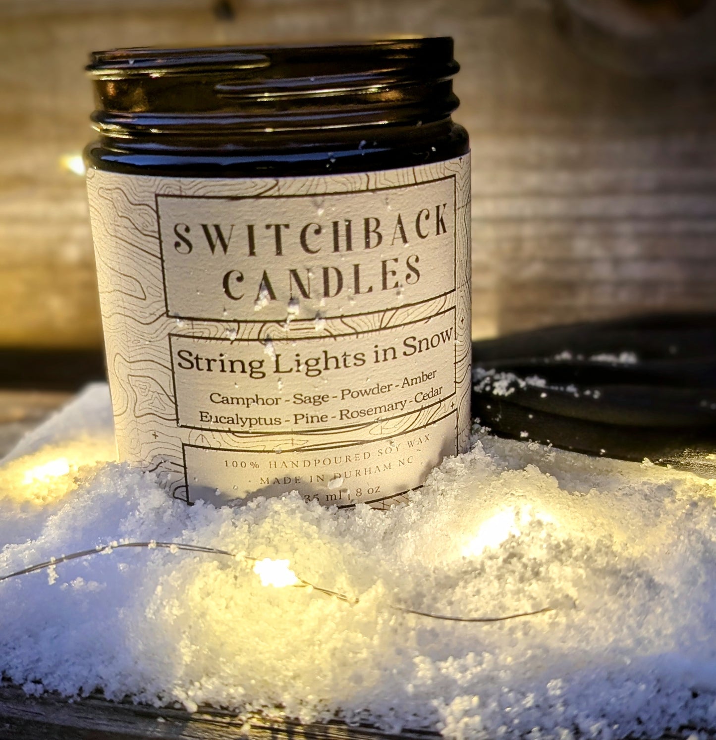 String Lights in Snow